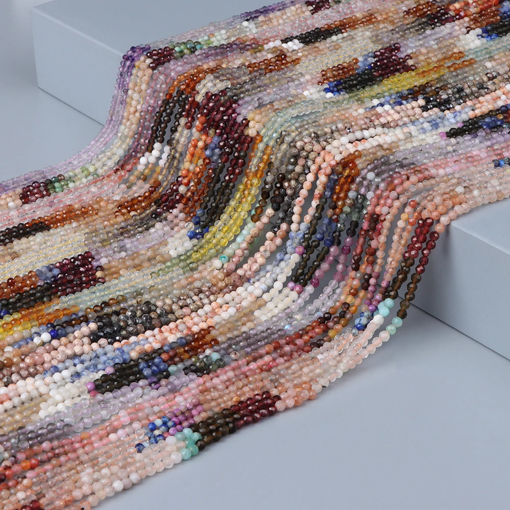 

Небольшие граненные драгоценные камни бусины 15 дюймов Натуральные разноцветные градиентные бусины россыпью для изготовления ювелирных из...
