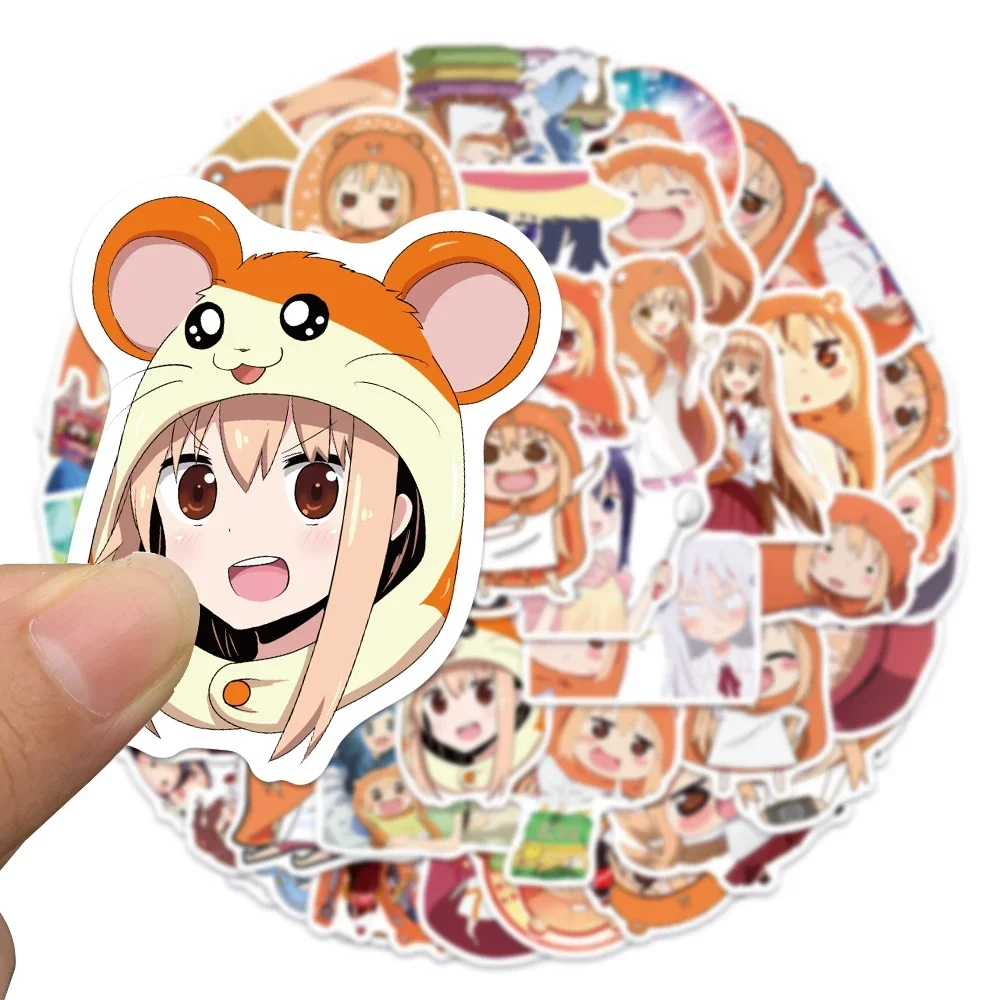 50шт Химото! Umaru-chan Аниме Наклейки Водостойкие Пвх Для Ноутбуков Скейтбордов
