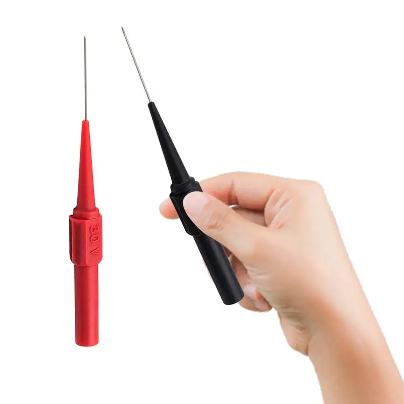 

2pcs Insulation Piercing Probe Needles Non-destructive Multimeter Test Probes Pins Red/Black Back Probe Kit For Car Repair