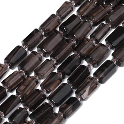 Бусины из натурального дымчатого кварца 8-11 мм, бусины неправильной формы цилиндра для изготовления ювелирных изделий, аксессуары для браслетов «сделай сам»