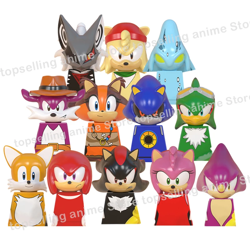 

WM6086 WM6087 WM6088 LG1001 anime bricks Sonic Amy Rose Ray Storm Shadow building blocks mini action toy figure Children gifts