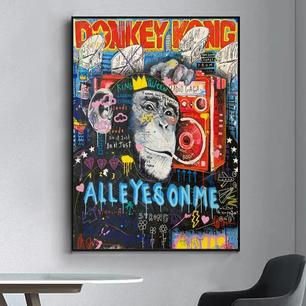 Интересная Мона фантазийный постер наклейка на стену для гостиной бара