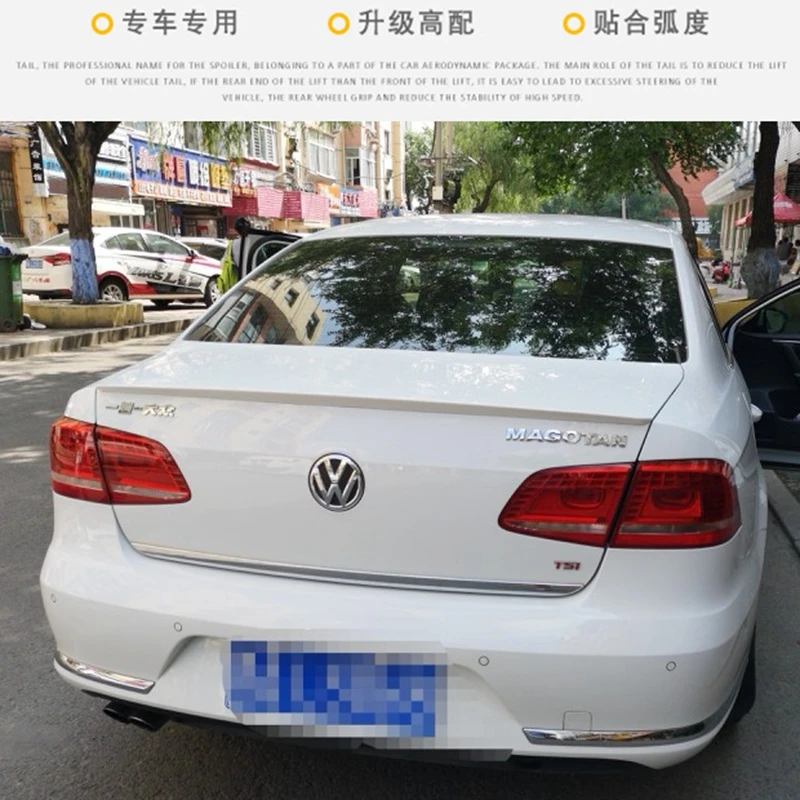 

Спойлер для Passat B7 2012-2016 Magotan, материал ABS, заднее крыло автомобиля, цвет грунтовки, задний спойлер для Volkswagen Passat B7, спойлер