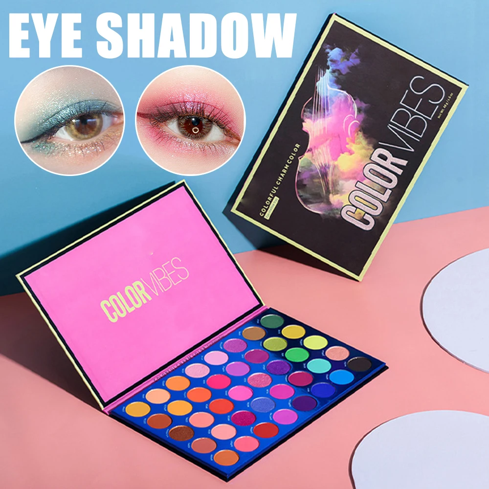 

2022 Natural Glitter Earth Pearly Matte Eye Shadow Lasting Waterproof Eye Makeups For Women Girls 40 Colors Highly Pigmented