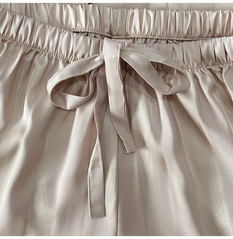 Новинка осенняя Пижама женские шелковые брюки с длинным рукавом ледяной шелк