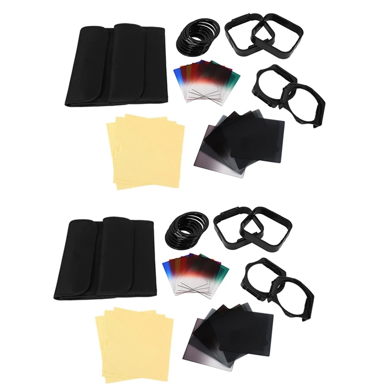 

2 Set Filters + Ring Adapter For Cokin P Series LF142, 12Pcs ND Filters + 12Pcs Gradual Color Filter