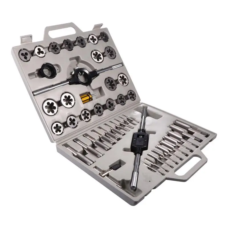 

45PCS Hand Threading Tool Screw Tap Tool Steel Threading Die Tapping Tool Set