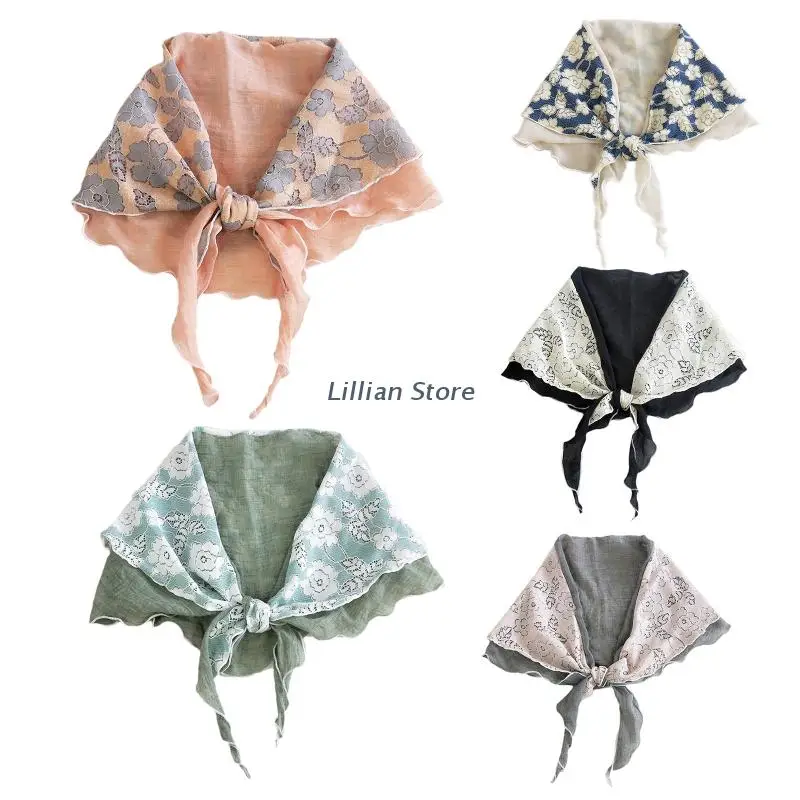 

Classical Scarfs for Spring UV-Protection Head Wrap Neck Floral Printed Pattern Soft Scarves for Mother Beach Supplies