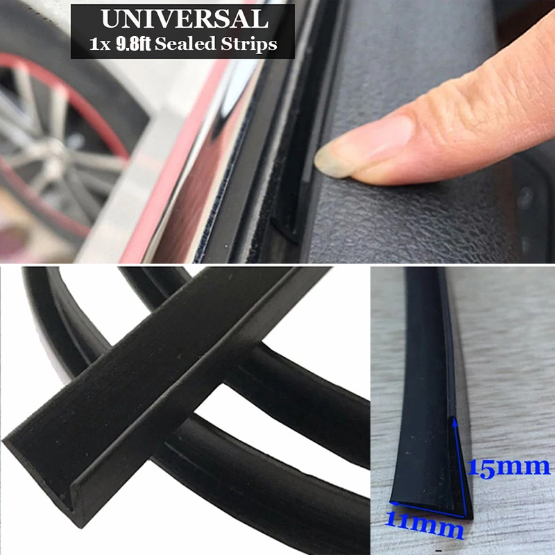 

Rubber Car sealing Strip Window 1pc 3 meter Auto Edge Moulding Replacement