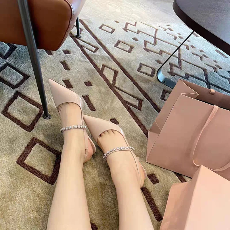 Туфли на высоком каблуке свадебные туфли банкетные женские тонком с острым