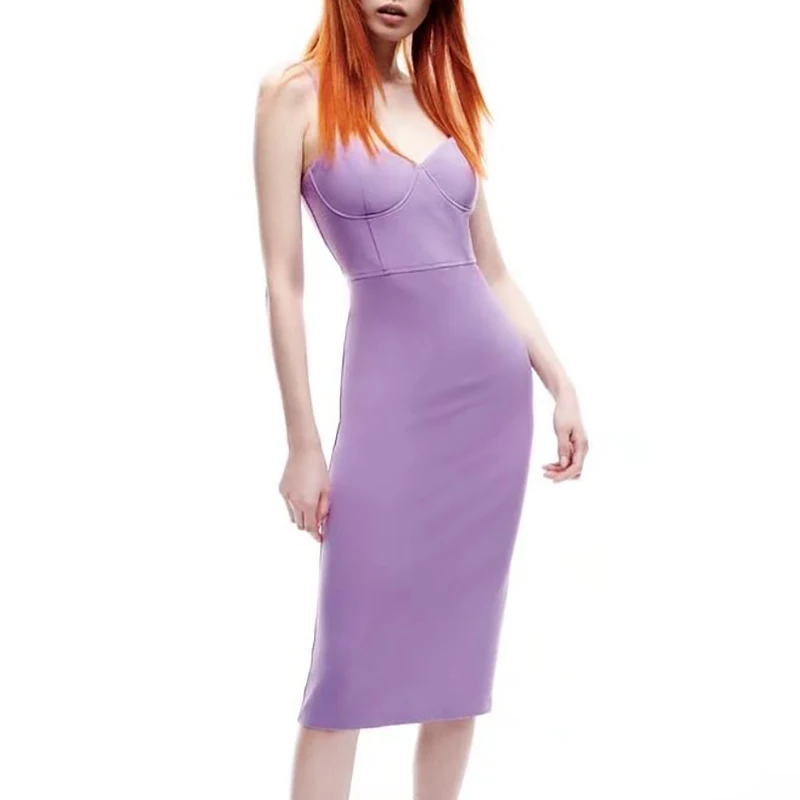 

Summer 2022 Women Tight Corset Style Dresses Strap Sleeveless Female Fashion Party Solid Dress Vestidos BB22255