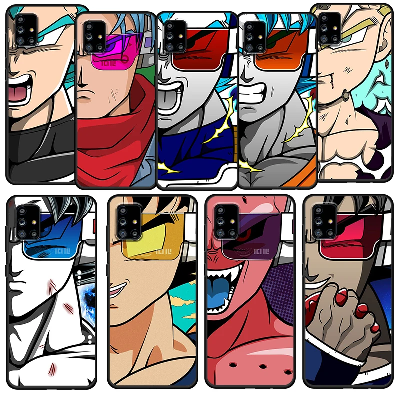 

Dragon Ball Son Goku Face For Samsung Galaxy A72 A71 A52 A51 A73 A53 A32 A12 A21S 5G Silicone Soft Black Phone Case Cover Capa