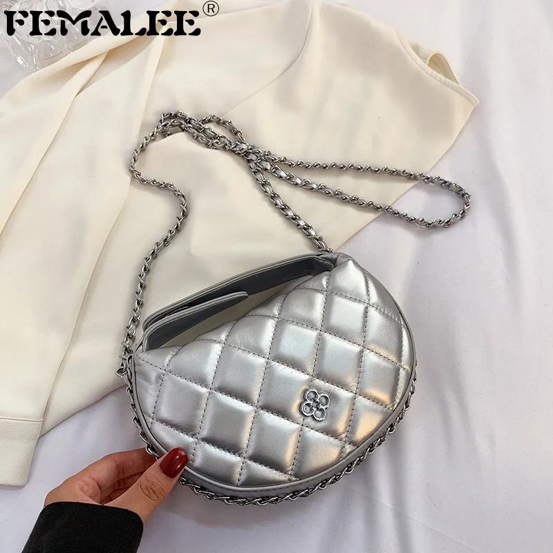 

Роскошные маленькие кошельки на плечо с цепочкой в виде ромбовидной решетки, клатч, женские стеганые сумочки, дизайнерский трендовый Повсе...