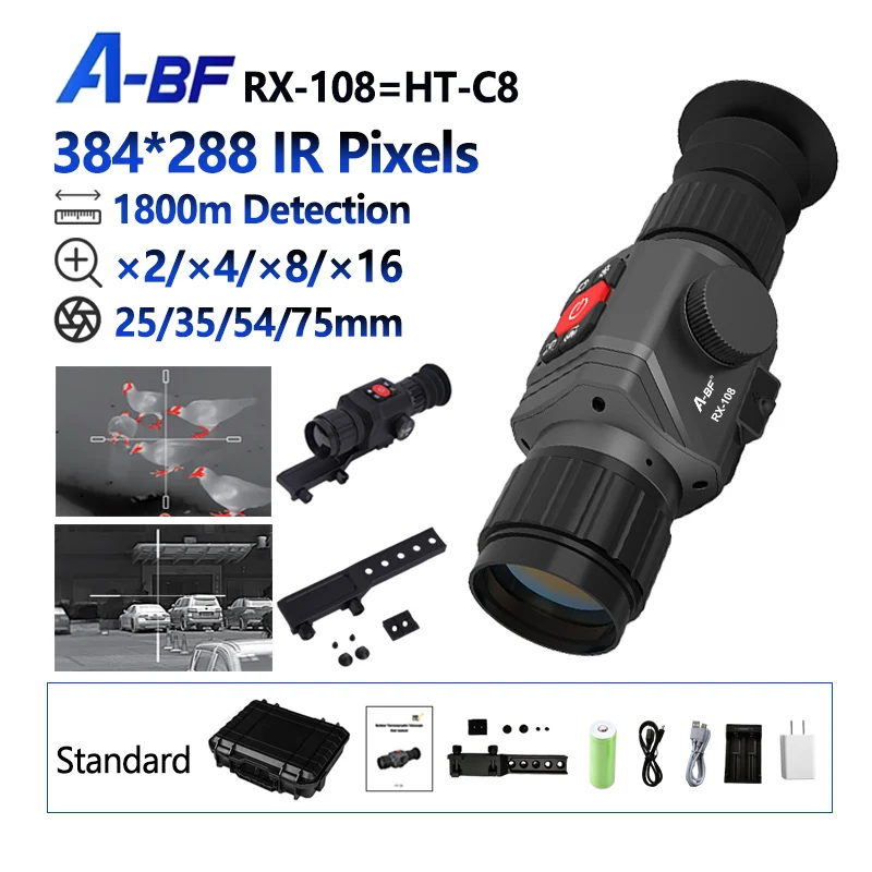 

A-BF Thermal Imager for Hunting RX-108 Infrared Day Night Aiming Outdoor Adjustable Focus Clarity Lens Infrared Thermal Camera