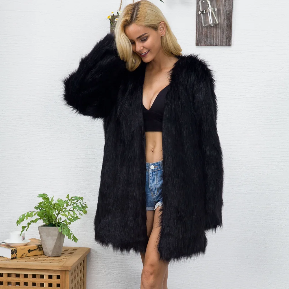 Fur Coat Women The New Thicken Middle-aged Female Fox Collar Keep Warm Overcoat Long Faux Coats and Jackets Women