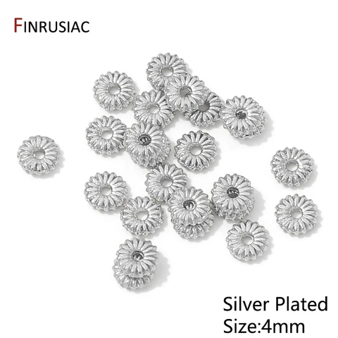 Разделители для бусин FINRUSIAC золотые 18к 4/5 мм 60 шт