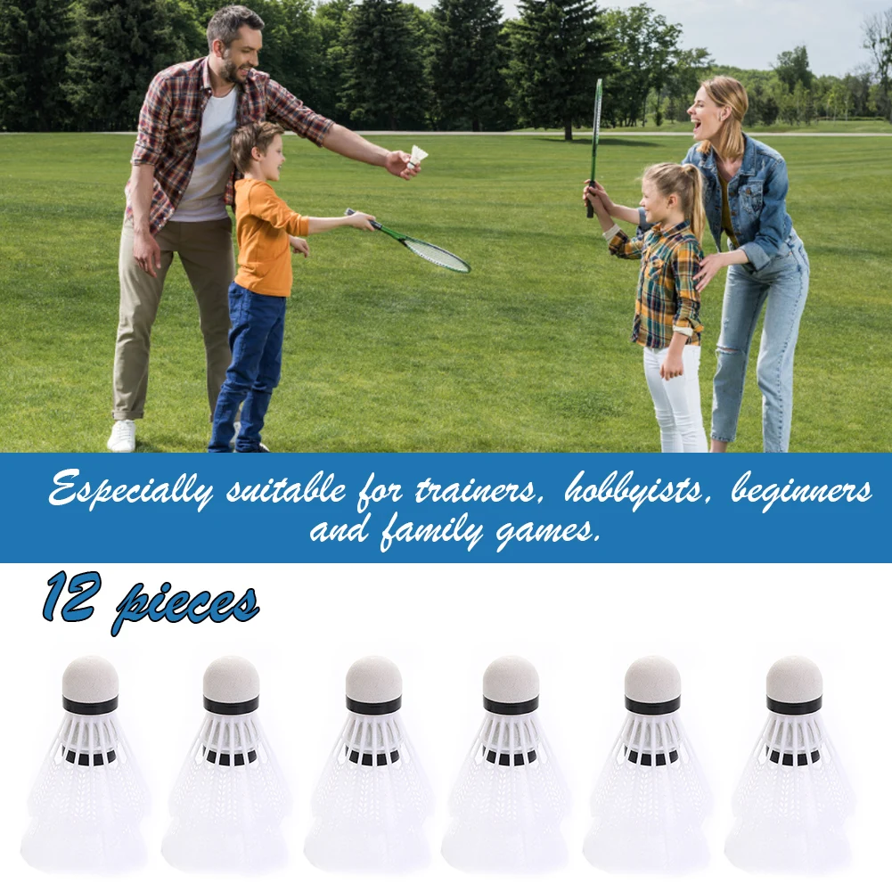 

12pcs Plastic Badminton Balls Lightweight Badminton for Hitting Practice Portable Badminton for Training for Kids Entertainment