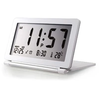 snooze portable flip folding travel alarm clock ultrathin temperature alarm clock 2022 desk digital bell table decoration 2022