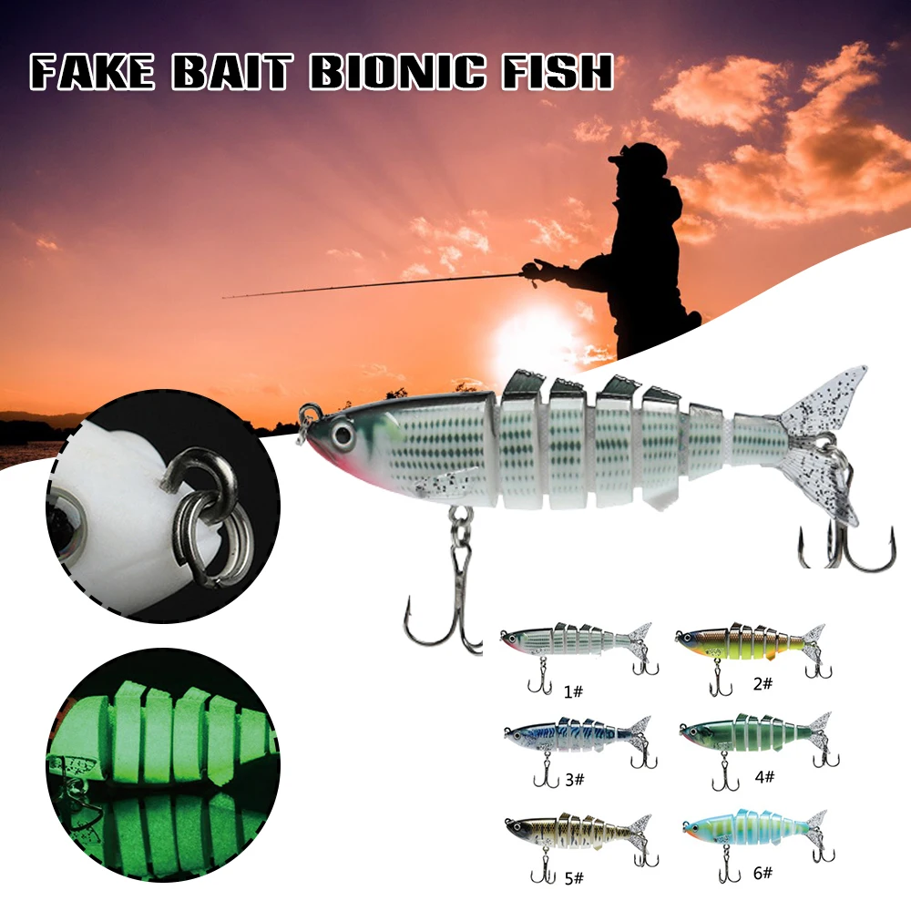 

Fishing Lures Multi Jointed Swimbaits S-shaped Design for Freshwater Saltwater Sinking Hard Lure Multi-sectional Body