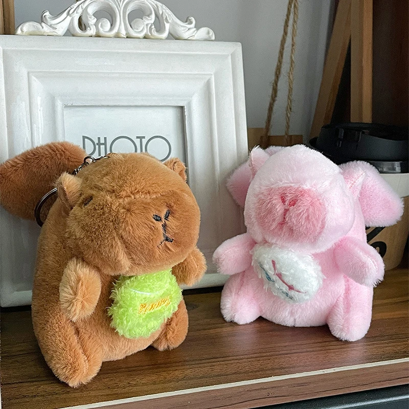 1 шт. подарок на день рождения плюшевые игрушки капибара тянущаяся веревка