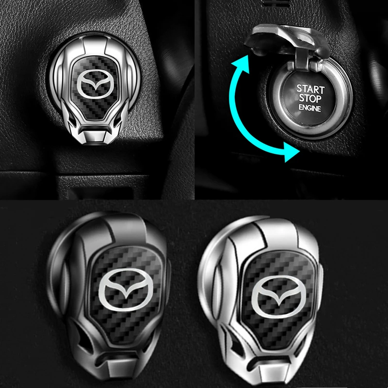 Наклейка для кнопки запуска и остановки двигателя автомобиля значок Mazda CX5 CX3 CX7 2 3
