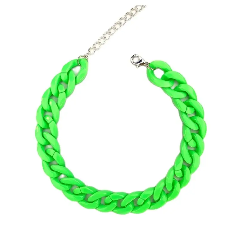 

Fashion Necklace Women Acrylic Trendy Colorful Chunky Chain Chokers Women Men Girls Bohemian Choker Collar Pendant Jewelry Gifts