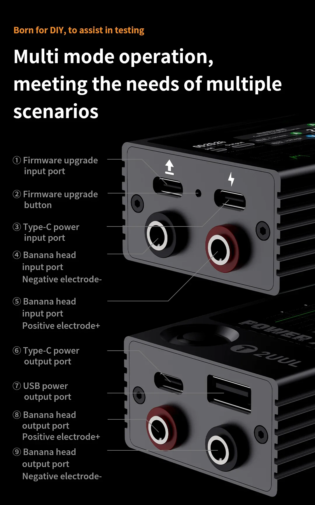 2uul power x PW11 высокоосвещенный полноцветный экран детектор силовой печатной платы: