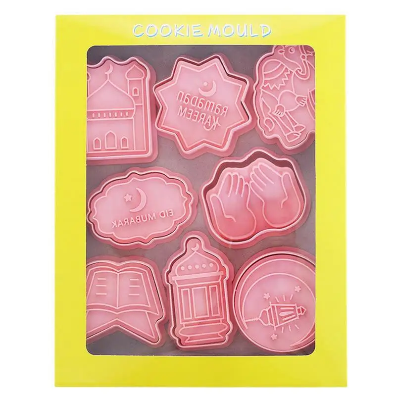 

Biscuit Cutter Tool Fondant Candy Chocolate Jelly Molds Cutters For Eid Ramadan Easter Birthday Party 8 Shapes DIY Non-Stick