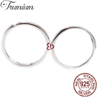 trumium 925 sterling silver love heart couple rings fashion lover bridal wedding engagement valentines day ring jewelry gifts