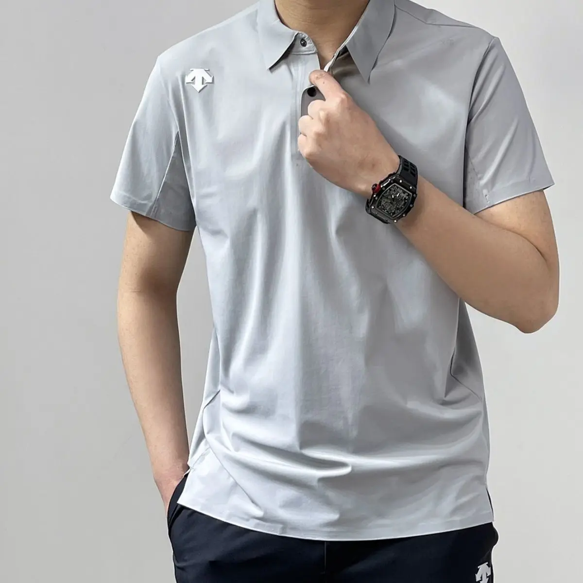 Мужская рубашка для гольфа летняя спортивная одежда футболка с коротким рукавом