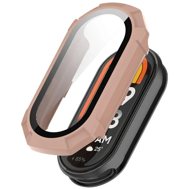 

Screen Protector For Xiaomi Band 8 Smart Watch Shell Film Integrated Anti-fall Bumper Protective Case PC Tempered Film Accessory