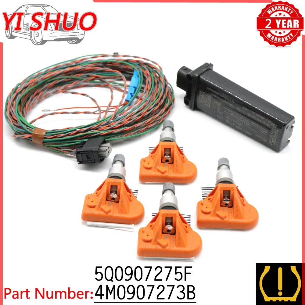 Автомобильный датчик давления в шинах 5Q0907275F 4M0907273B, система мониторинга давления в шинах для Audi A3 A4 B9 Q2L Q3L A5 A6 A7 A8 Q7 Q8 Q5L 2018-