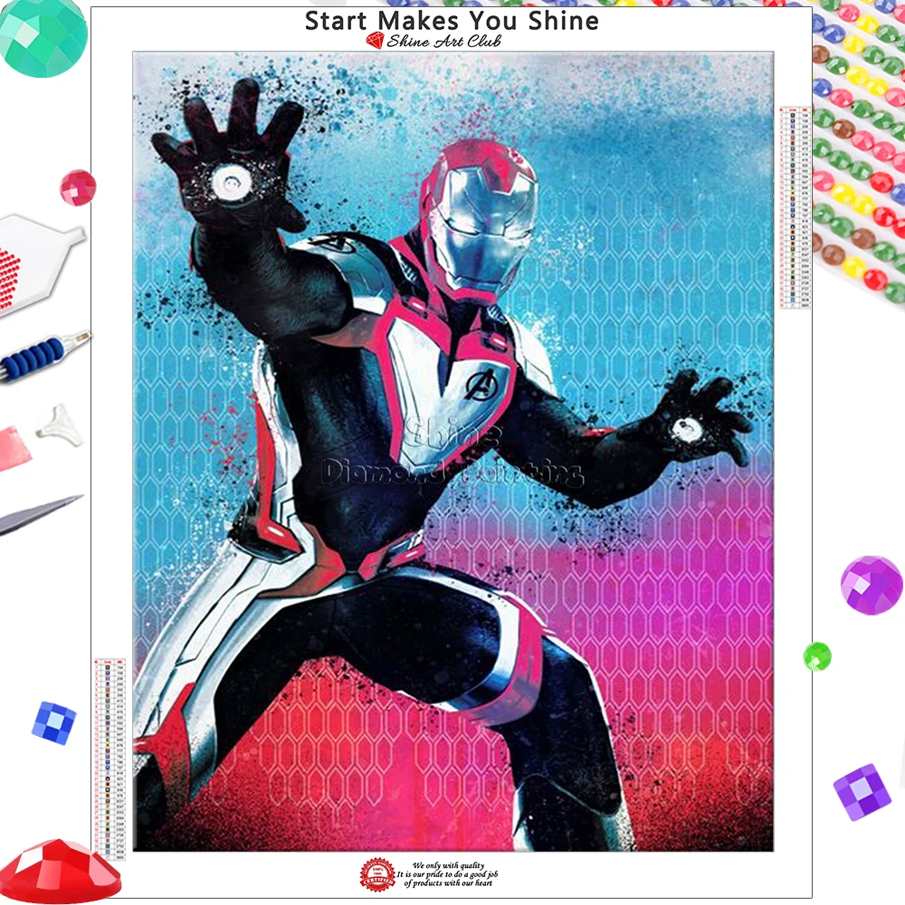 

Алмазная живопись AB с изображением Тора, Героя Marvel, Железного человека, Халка, хобби, Набор для вышивки крестиком 5D, мозаика для домашнего де...