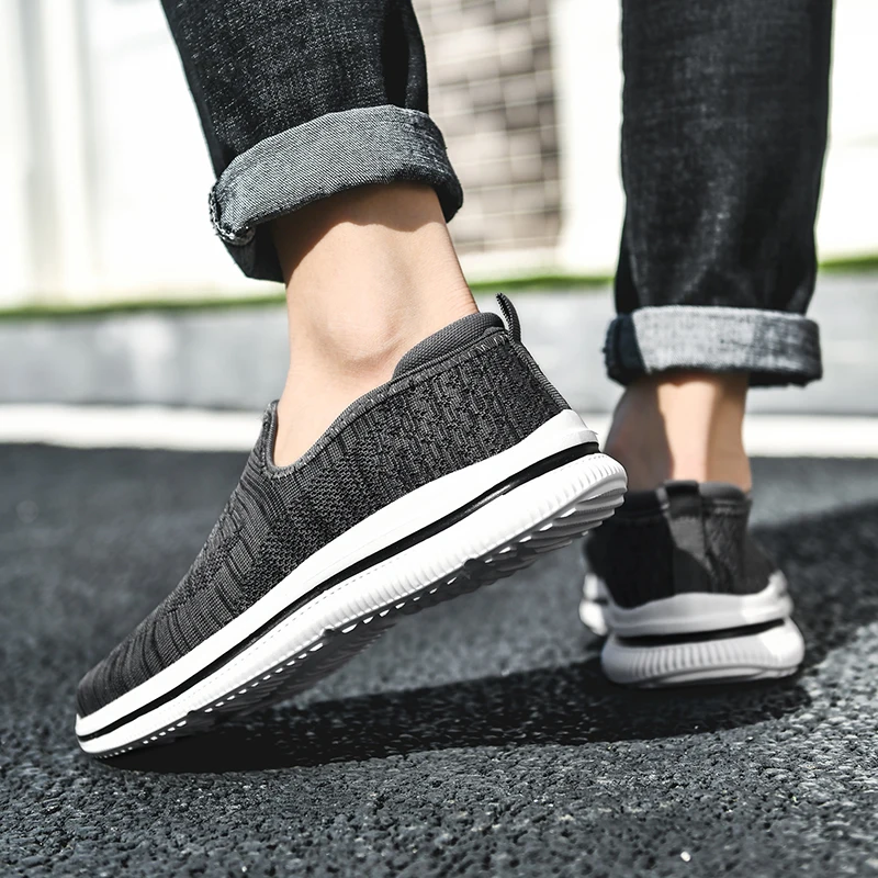 Men Walking Shoes Fashion Casual Shoes Slip on Male Loafers Driving Shoes Flats Plus Size 39-48
