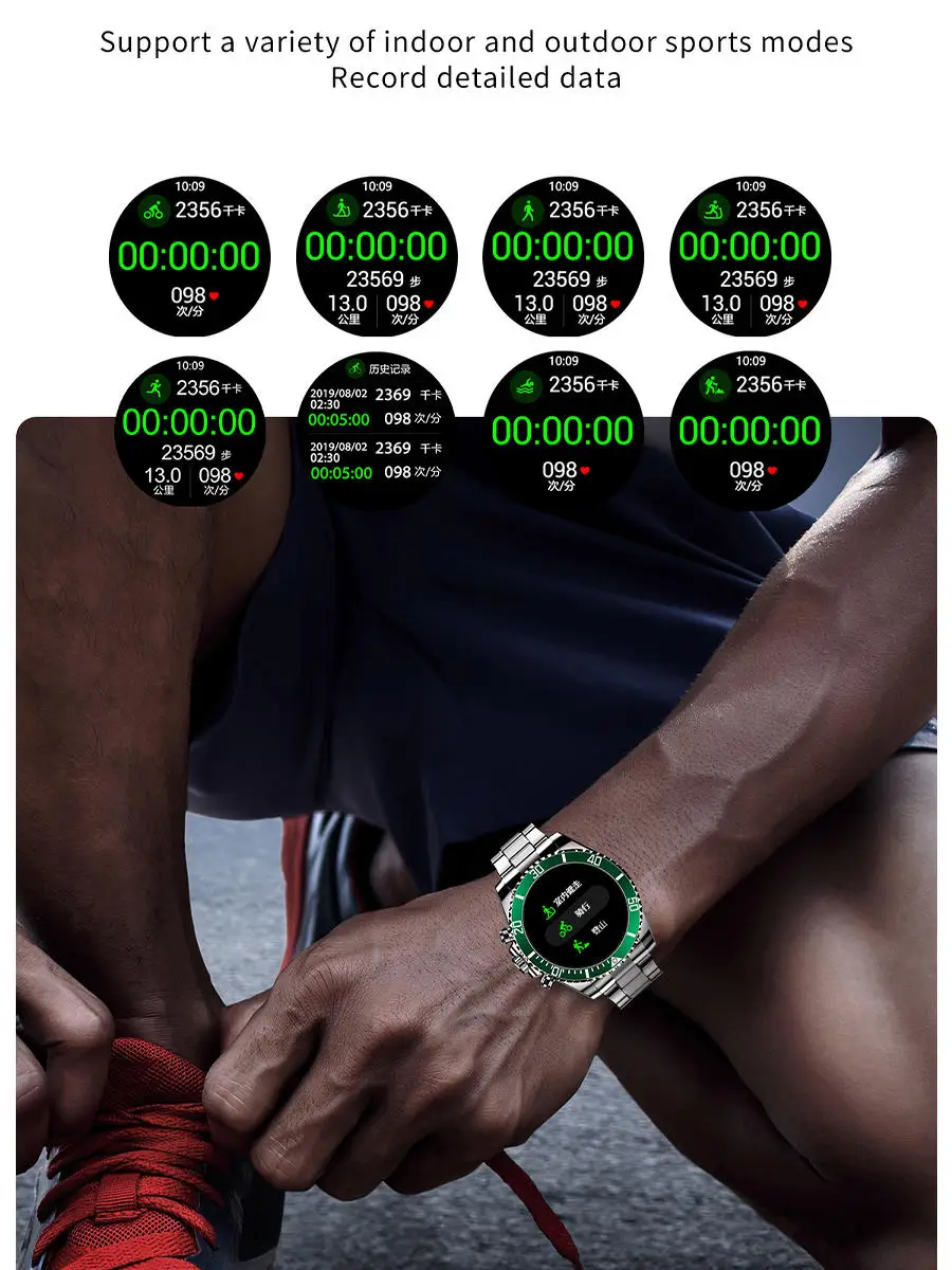 Najtaniej Inteligentny Zegarek Męskie Zegarki Wielofunkcyjny Smartwatch Fitness Sport Wodoodporny Zegar Na Rękę Połączenie Bluetooth Połączony Business Casual