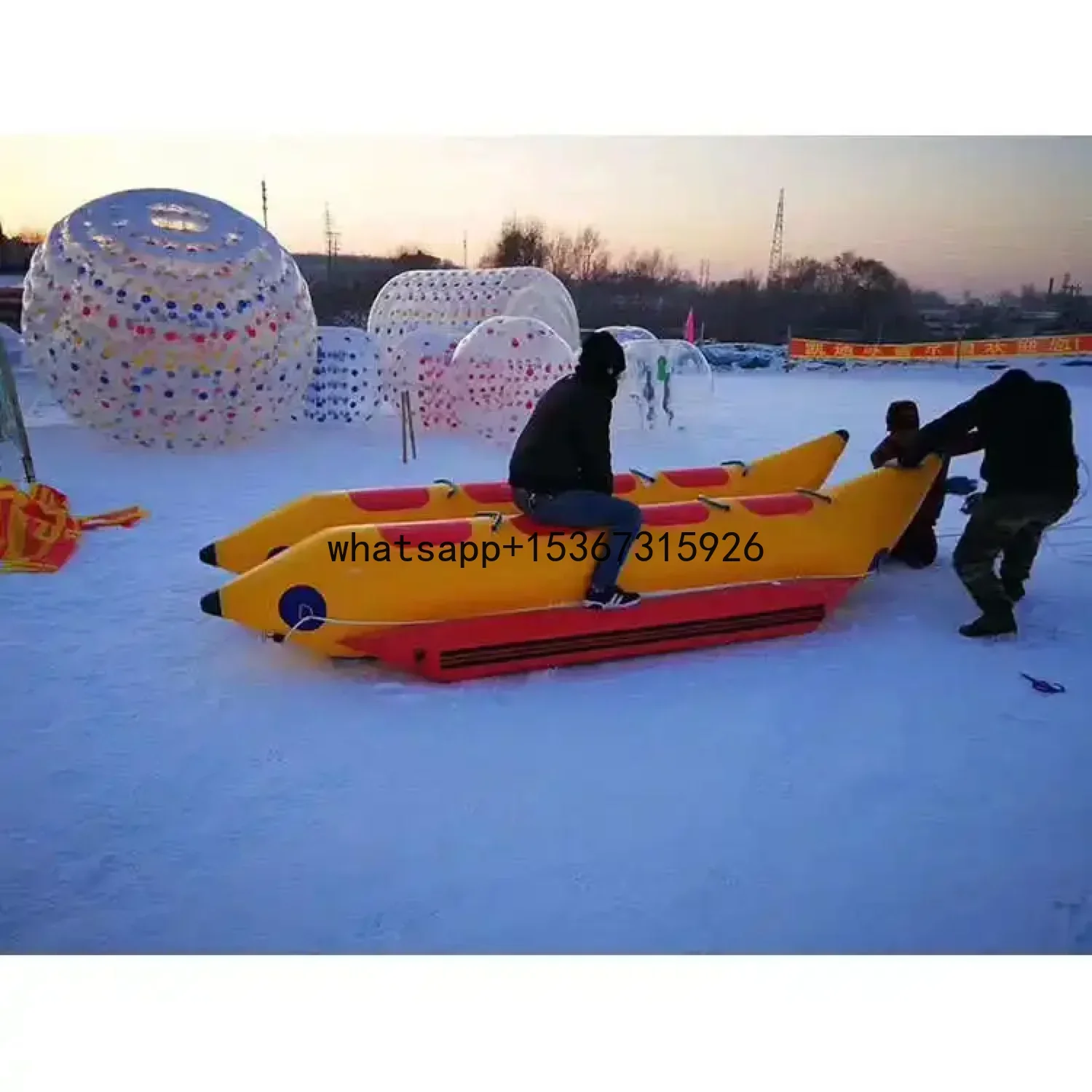 Надувная Банановая лодка для зимних видов спорта буксируемая трубка детей и