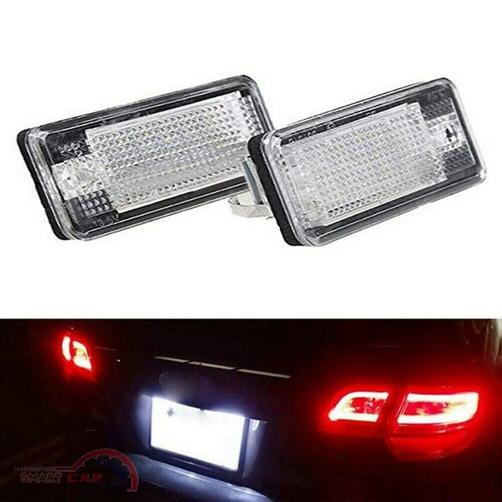 

18 LED License Number Plate Light For-Audi A3 8P S3 A4 B6 B7 A6 S6 A8 RS4 Q7 7000K Xenon White A96212 License Plate Light