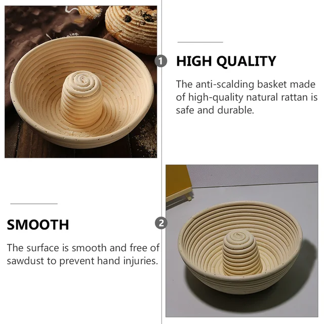 Basket Bread Proofing Baking Banneton Round Loaf Fermentation Tool Wovenkitchen Bowl Proving Wicker Accessory Professionaldough 6