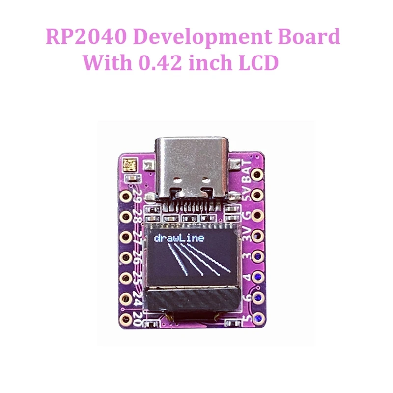 

RP2040 Development Board Expansion Board With 0.42 Inch LCD Supports For Arduino Micropyth For Raspberry Pi Pico