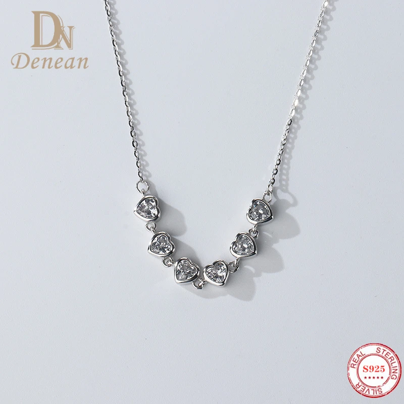 Женское ожерелье из серебра 925 пробы с фианитом |