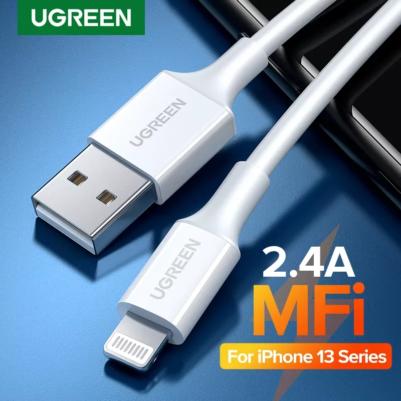 

U- green MFi USB Cable for iPhone 13 12 Pro Max Lightning Fast Charger Cable for iPhone Charger iPad Mini Phone Charging Cable