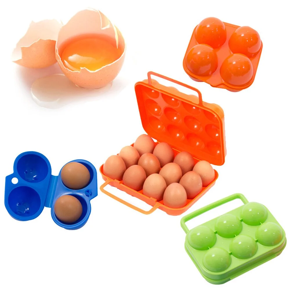 

Outdoor Camping Tableware Portable Camping Picnic BBQ Egg Box Container Egg Storage Boxes Travel Kitchen Utensils Camping Gear