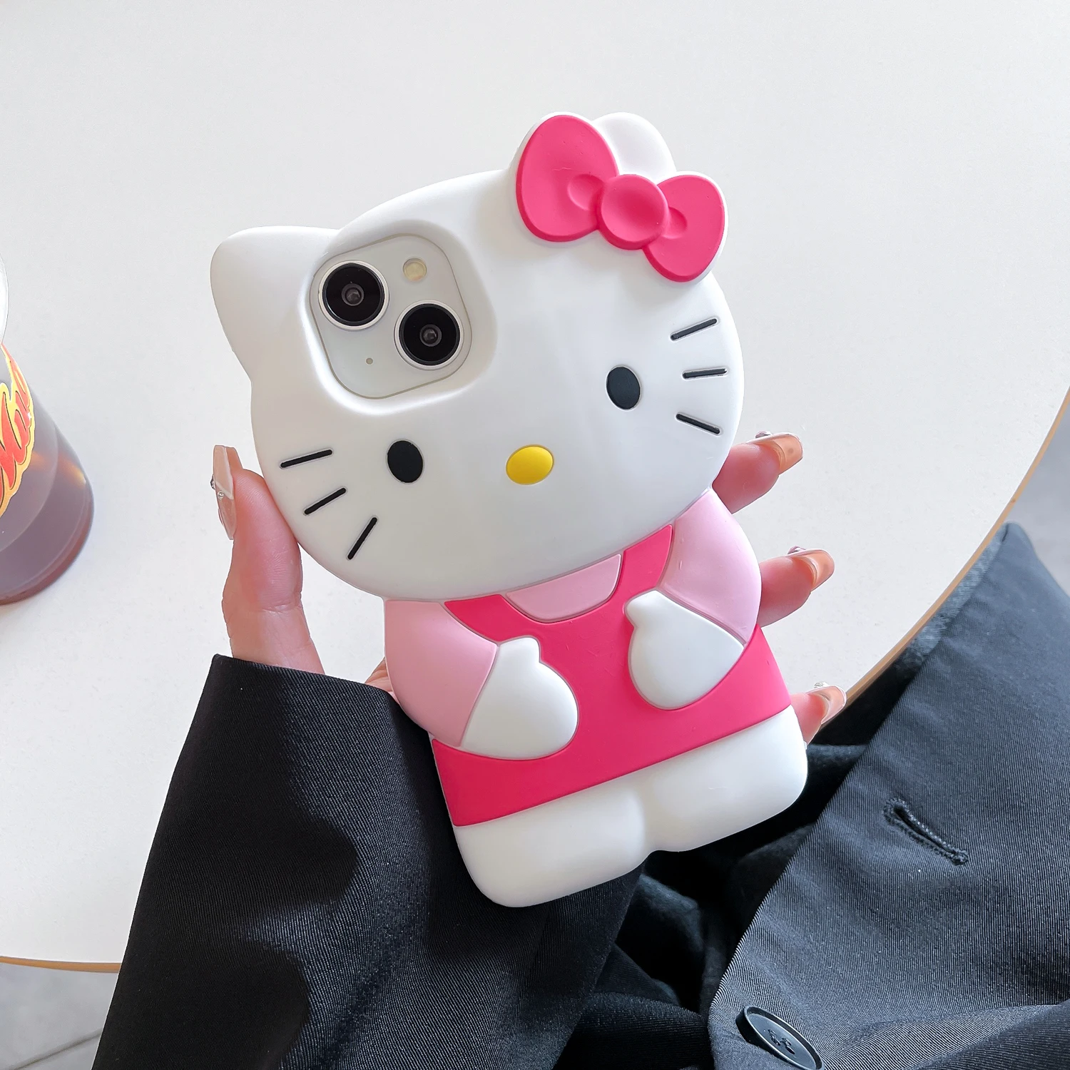 Для iPhone 16 Pro Max Plus цветной бант Hello Kitty мультфильм силиконовый чехол на заднюю