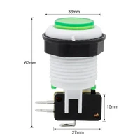 3p printed black white arcade push button switch for mame jamma fighting games console parts