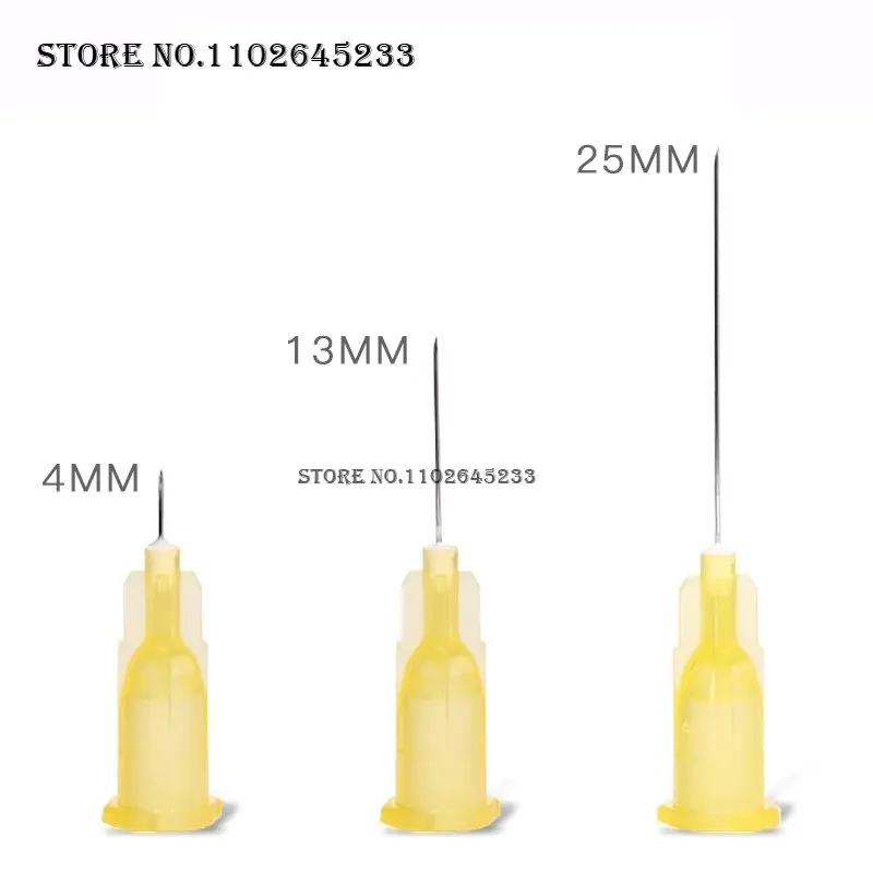 100pcs Painless small needle painless beauty ultrafine 30G * 4mm , 30G * 13mm , 30G * 25mm syringes Korean Needles Eyelid Tools