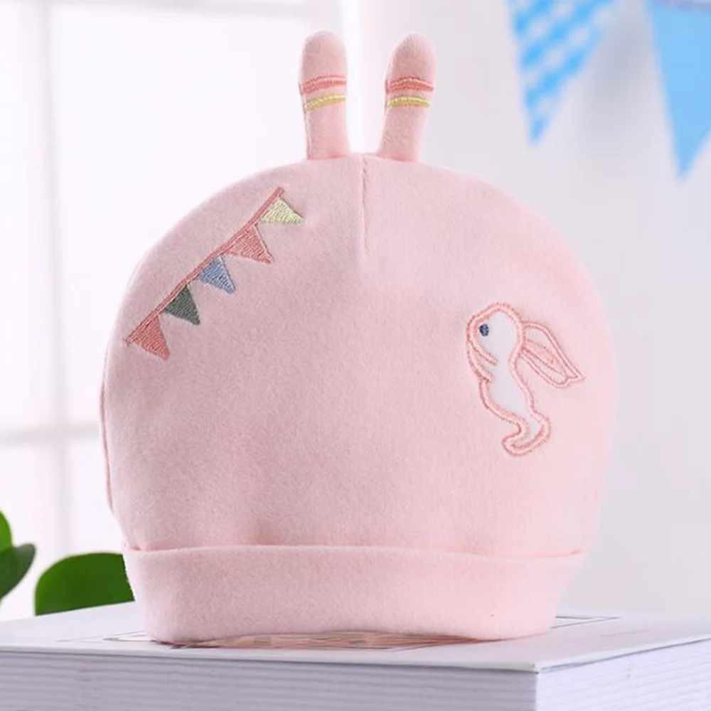 

Newborn Baby Girl Hat Cartoon Cute Combed Cotton Spring Autumn 0-6 Months Boy Hospital Muts