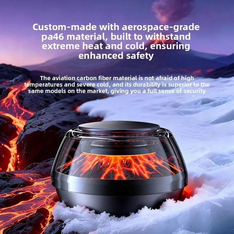 Фото Автомобильный диффузор Volcano Car Diffuser Mount Volcanic Iceberg - очиститель воздуха, работающий на солнечной энергии, с ароматами леса и цветов, элегантный автомобильный аксессуар. №1