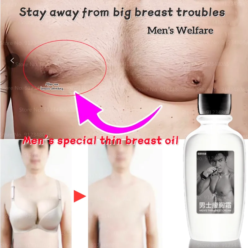 

Men's Special Thin Breast Oil To Reduce Big Breasts and Small Breasts Essential Oil To Reduce Men's Breasts Chest Tightening