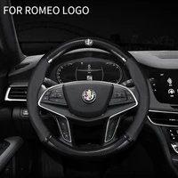 carbon fiber leather car steering wheel cover for alfa romeo giulia giulietta 159 156 tonale mito stelvio 164 arcfox %ce%b1t %ce%b1s