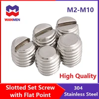 slotted set screw with flat point m2 m2 5 m3 m4 m5 m6 m8 m10 end grub headless slotted set screw 304 stainless steel